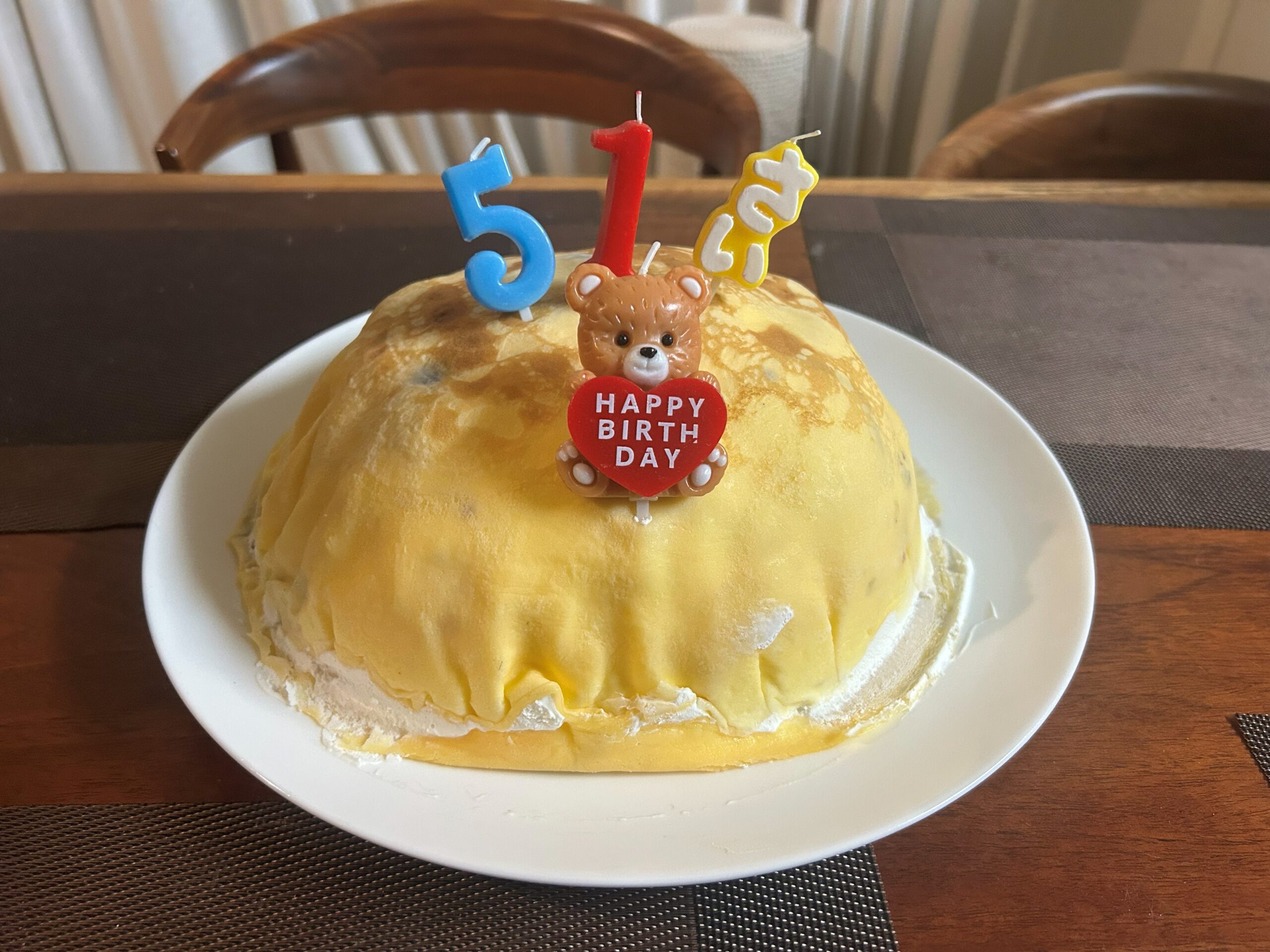 奥さんが作ってくれた51歳のバースデーケーキ